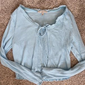 Baby Blue Tie Top
